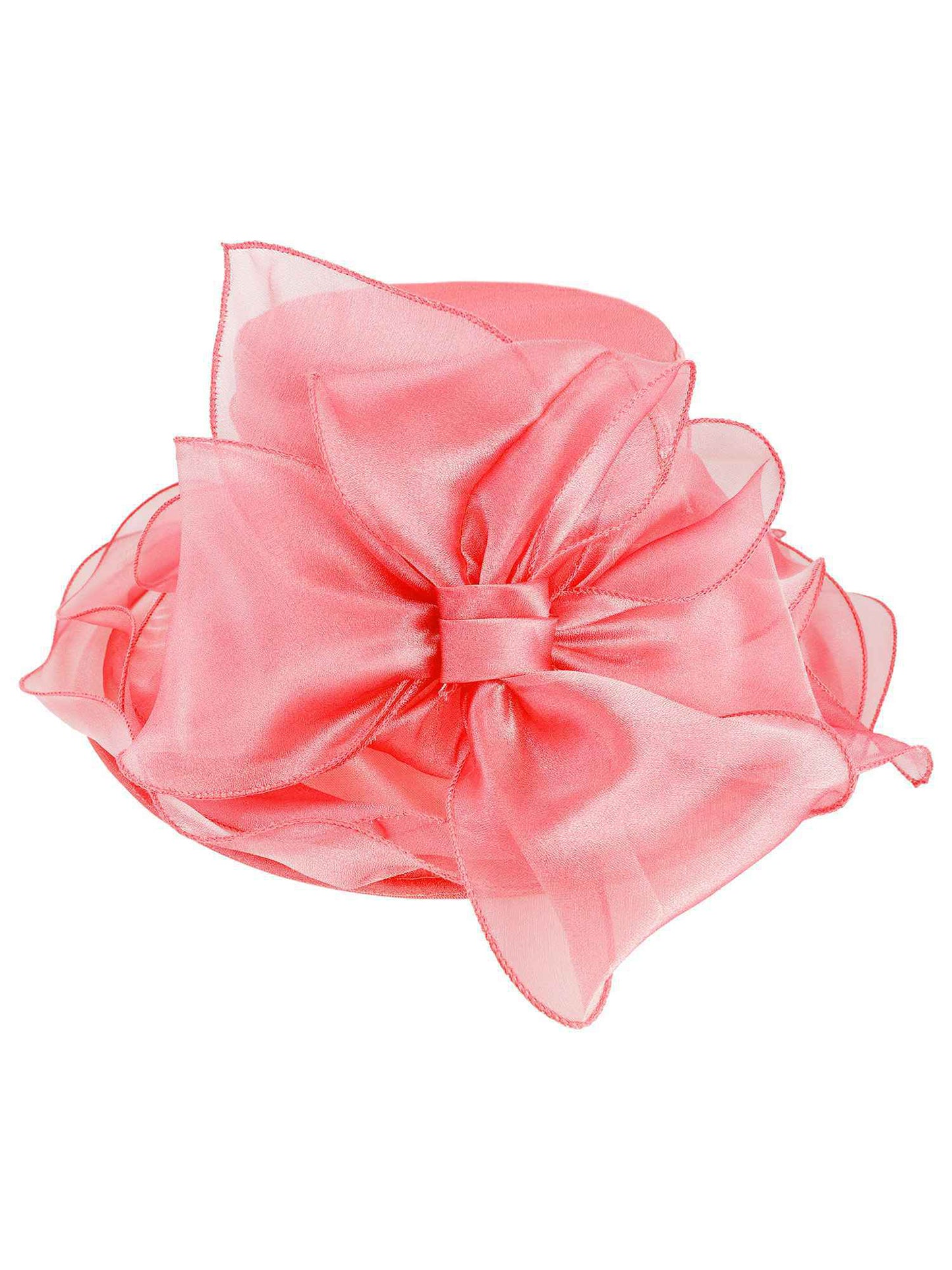 Magnolia Big Floppy Organza Bow Medium Brim Hat