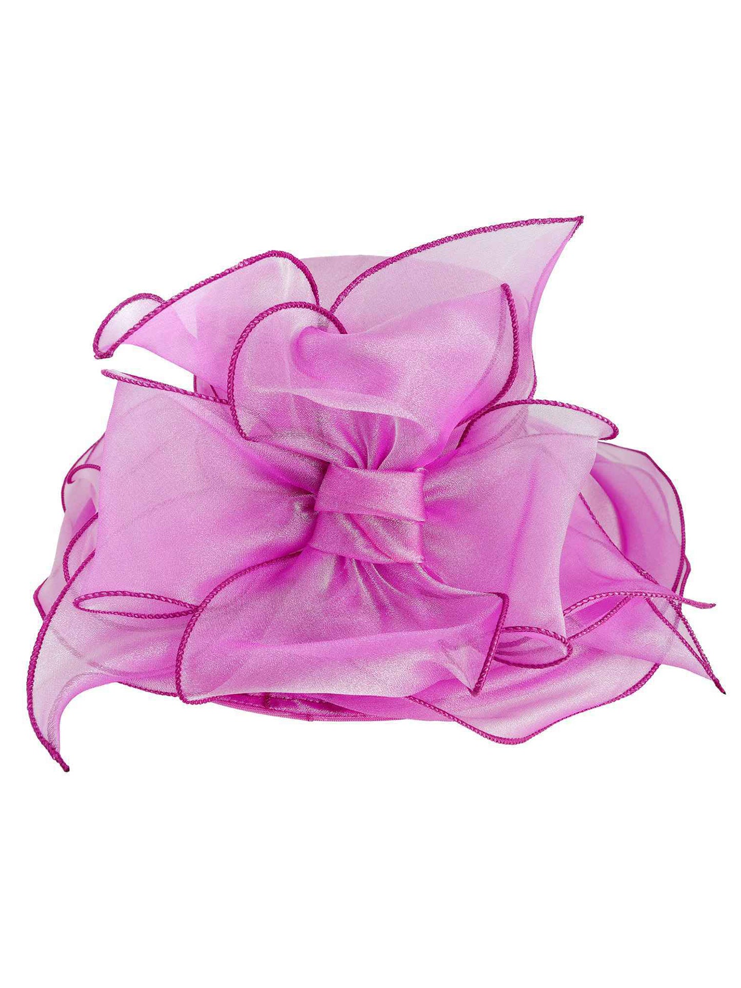Magnolia Big Floppy Organza Bow Medium Brim Hat