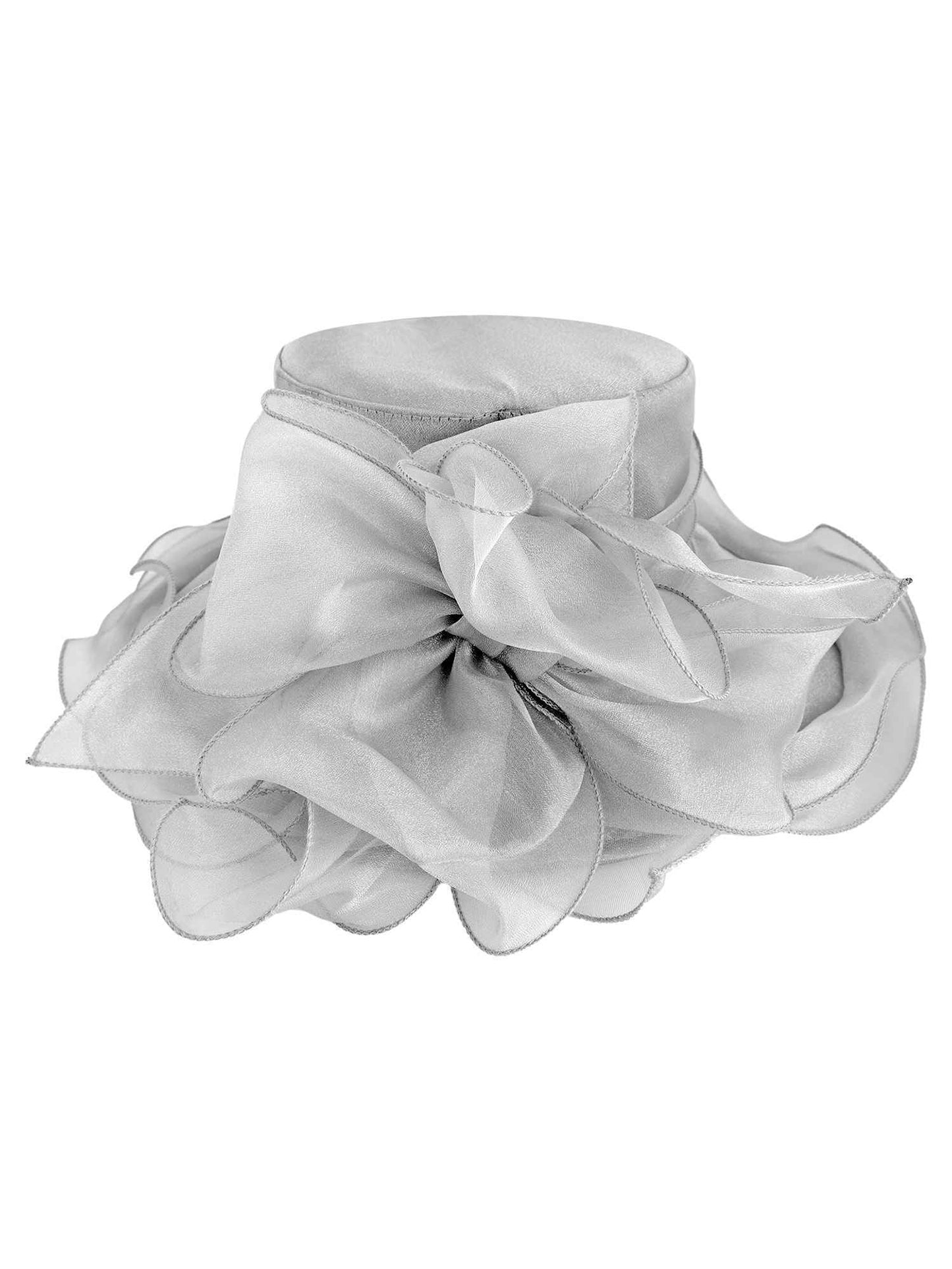 Magnolia Big Floppy Organza Bow Medium Brim Hat