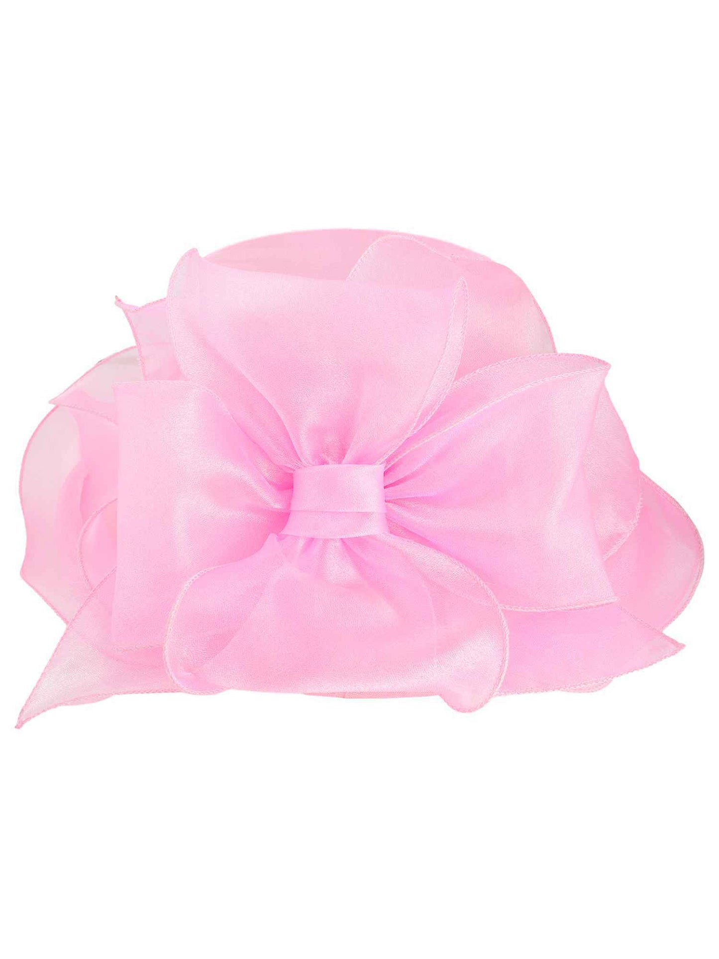 Magnolia Big Floppy Organza Bow Medium Brim Hat