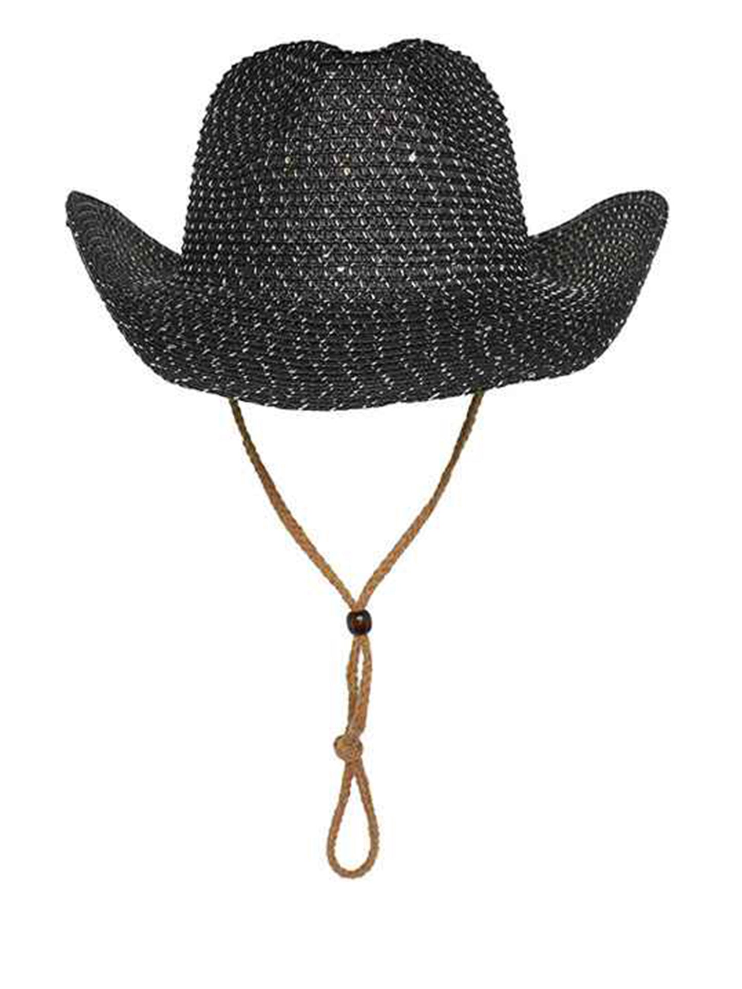 Genevieve Fashion Sequin Wide Brim Straw Woven Cowboy Hat