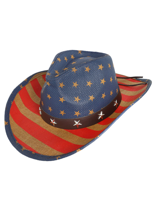 Saylor Patriotic Stars and Stripes Cowboy Hat | Brown