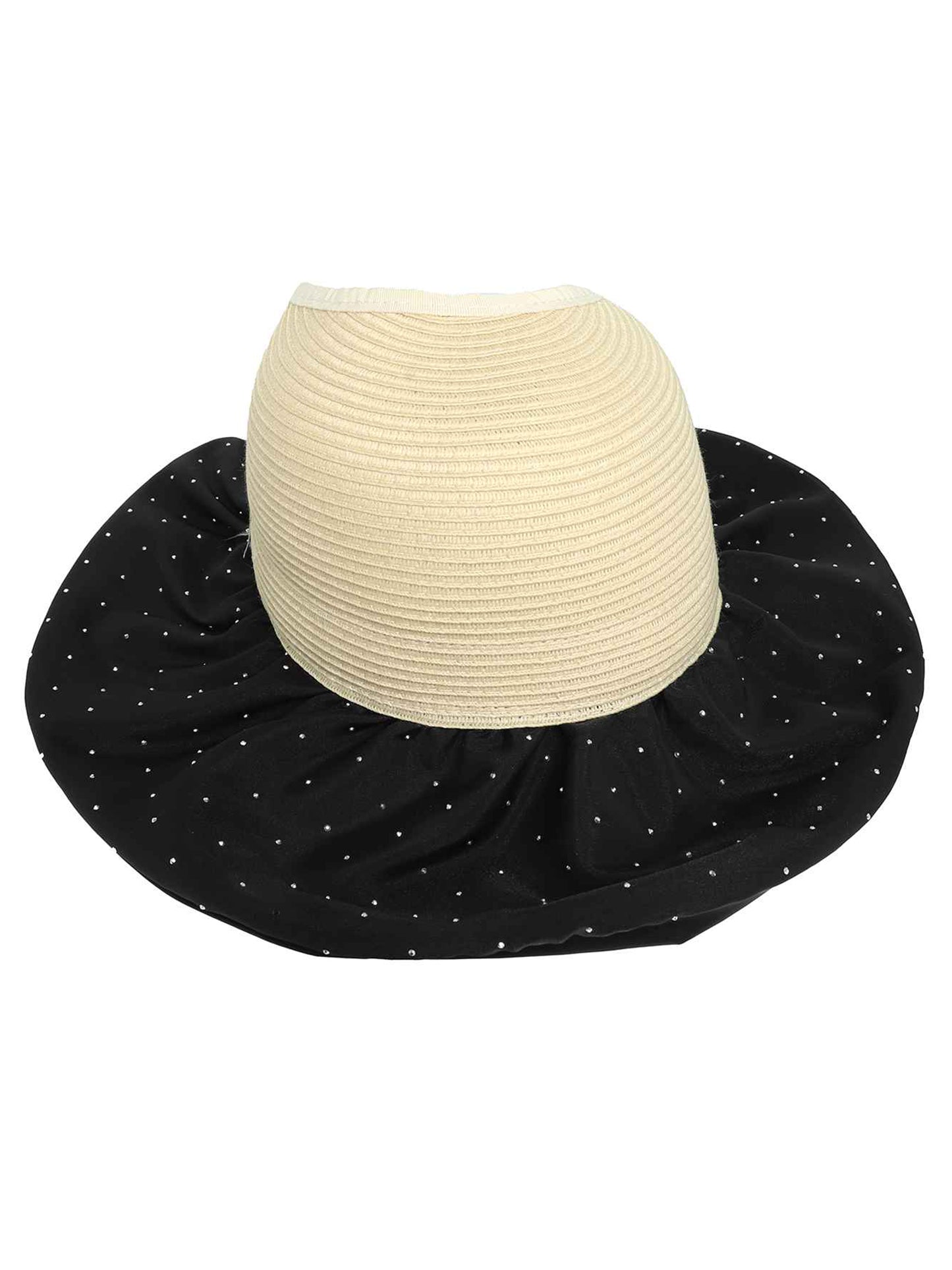 Millie Fashion Wide Fabric Brim Paper Braid Sun Hat