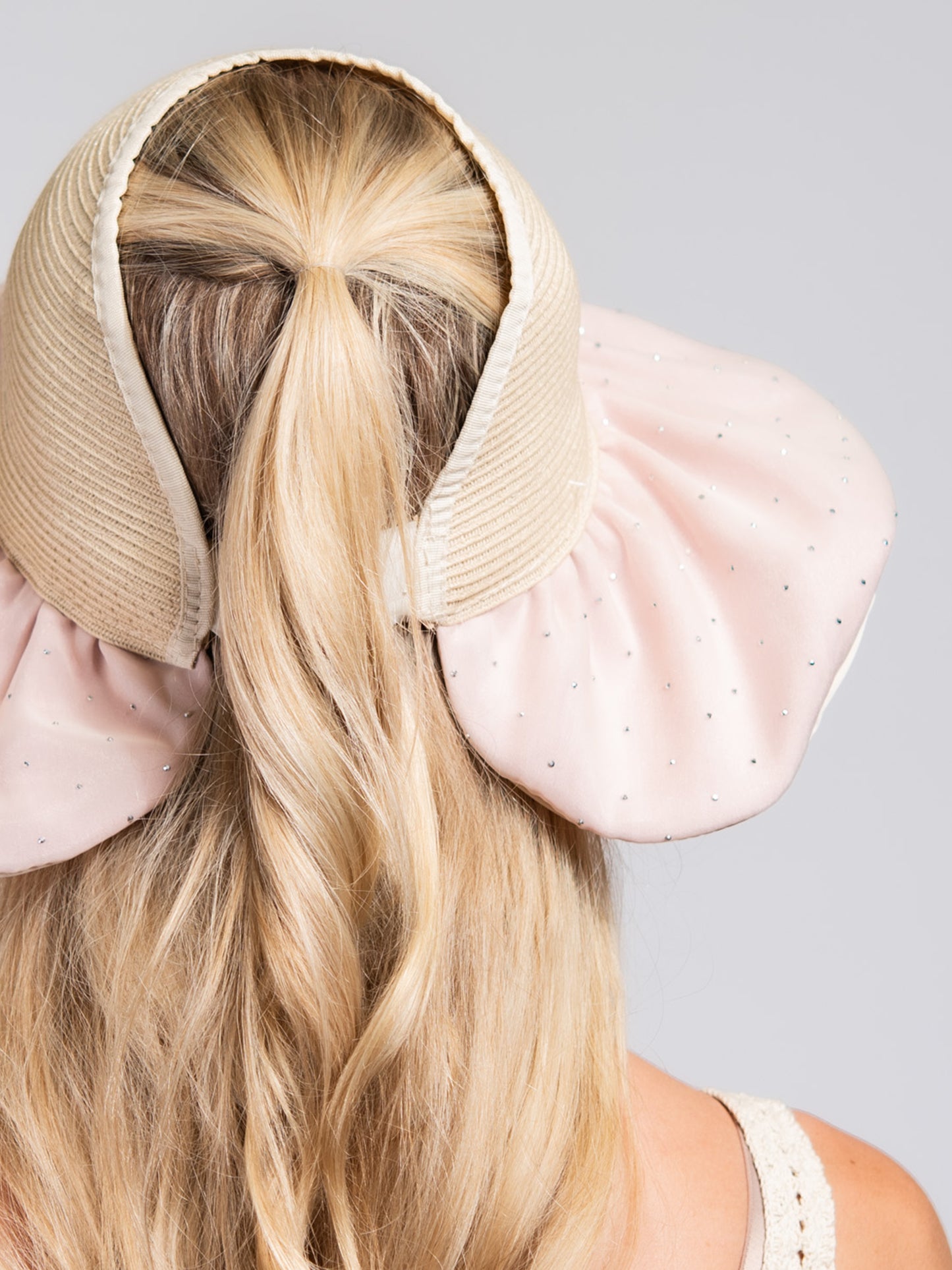 Millie Fashion Wide Fabric Brim Paper Braid Sun Hat