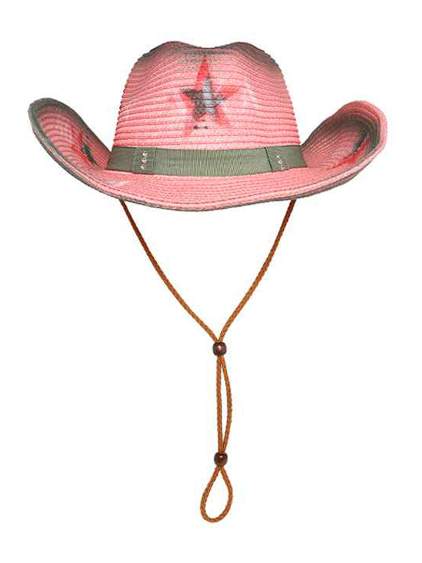 Melody Fashion Western Star Print Paper Braid Cowboy Hat