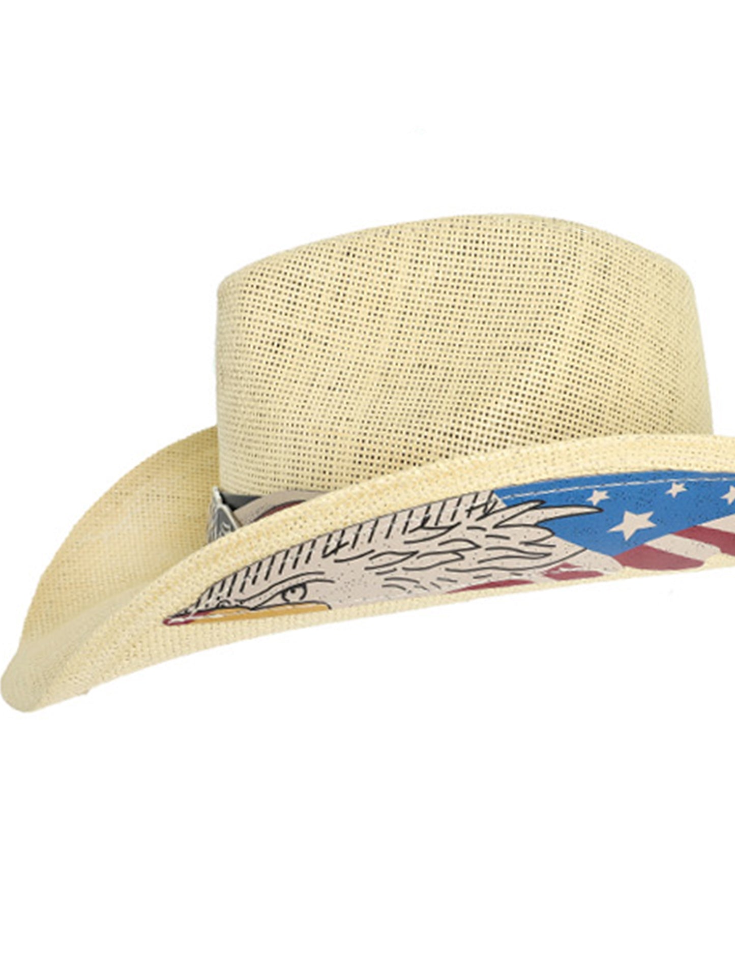 Britney Patriotic Western Star Cowboy Hat With Band
