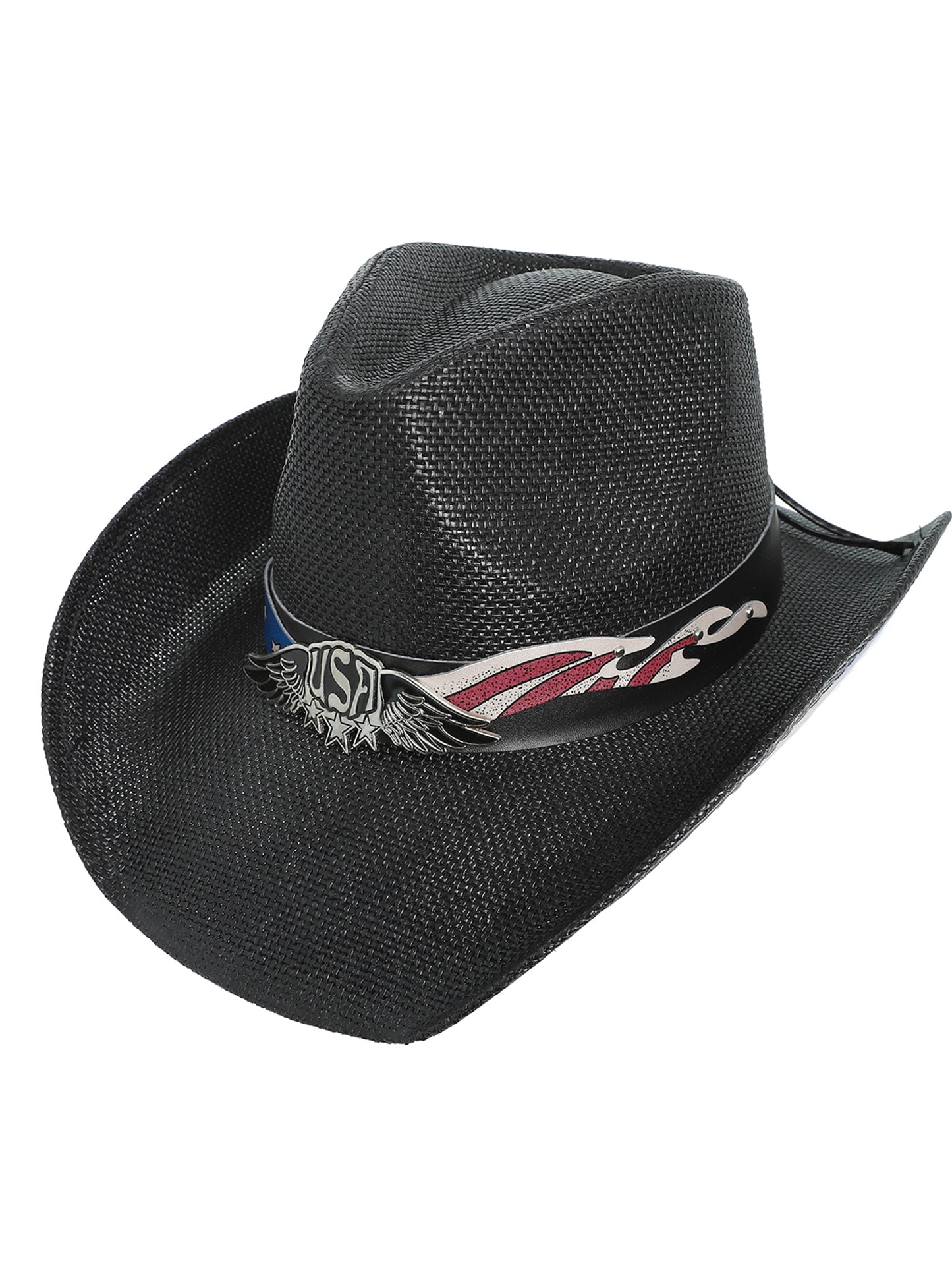 Britney Patriotic Western Star Cowboy Hat With Band