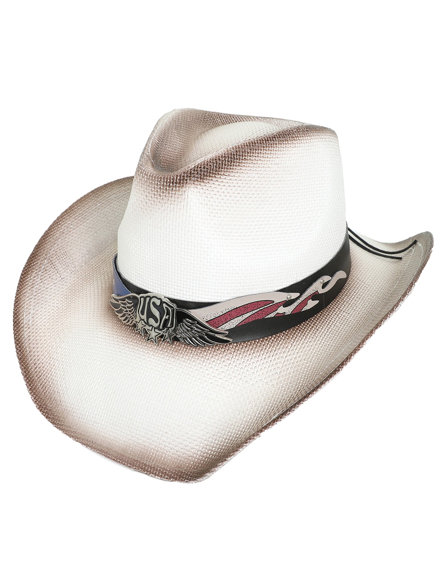 Britney Patriotic Western Star Cowboy Hat With Band