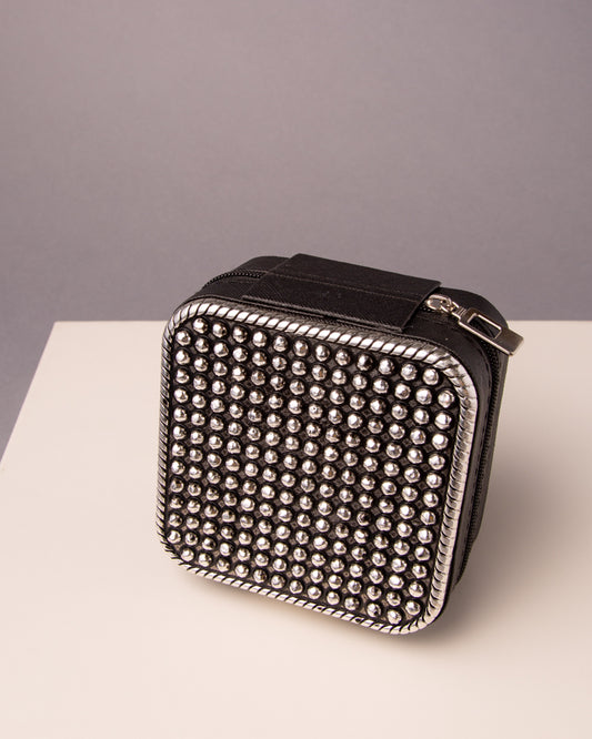 Cassidy Western Bubble Metal Plate Jewelry Box | Black