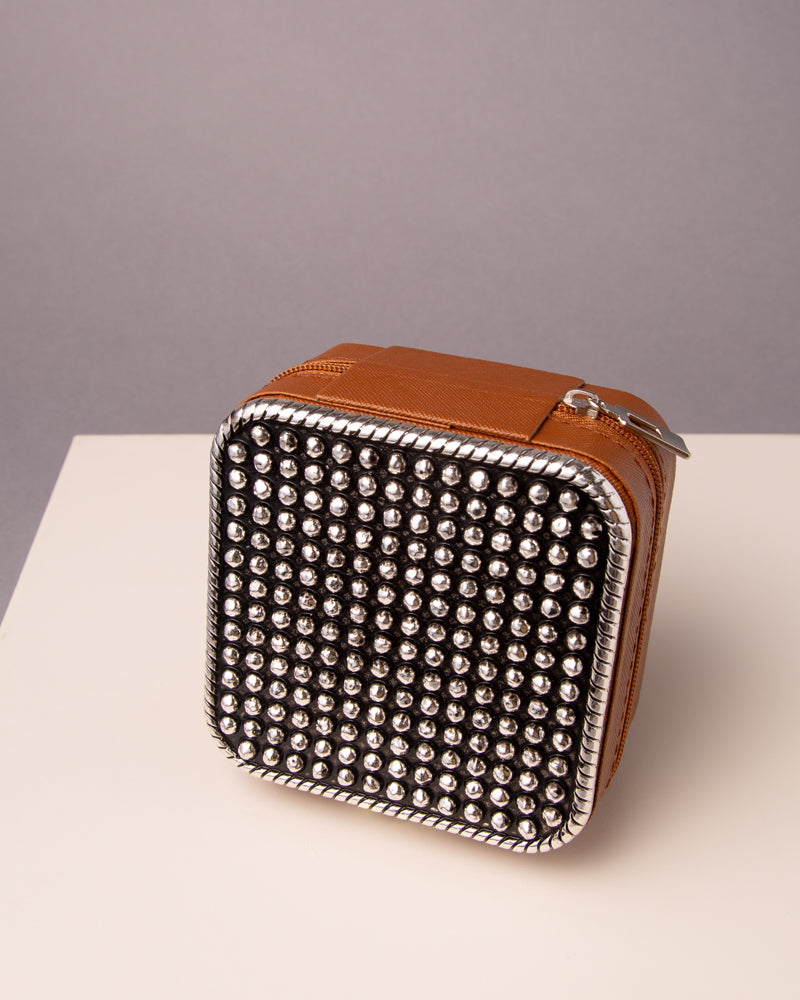 Cassidy Western Bubble Metal Plate Jewelry Box