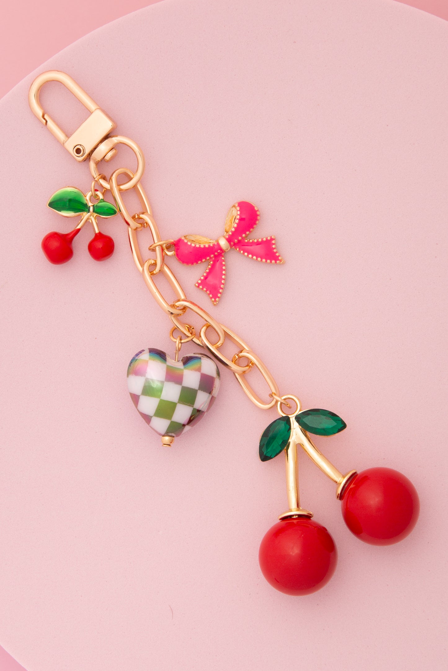 Alexandra Cherry Theme Bag Charm Keychain