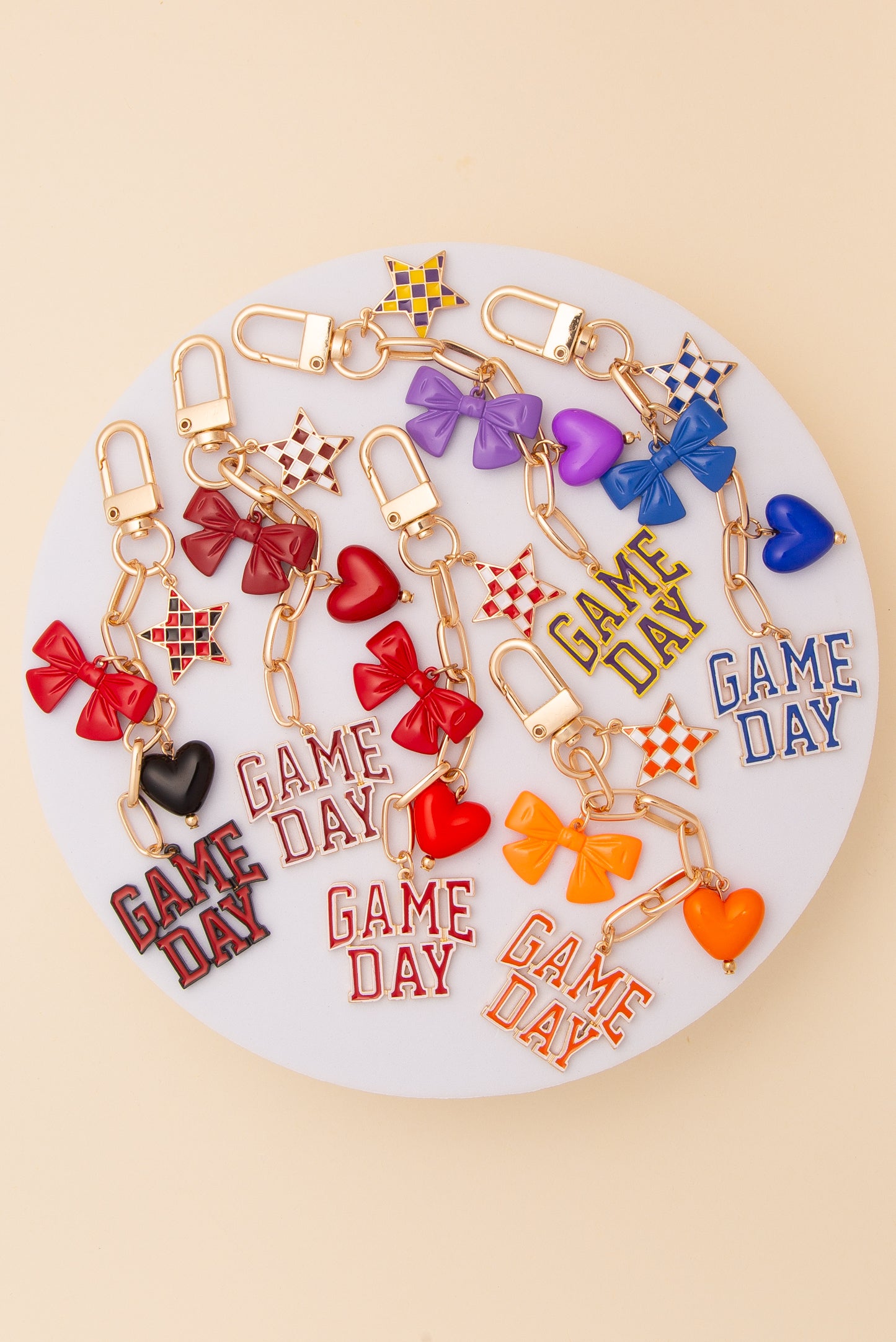 Zoey “Game Day” Bag Charm Keychain
