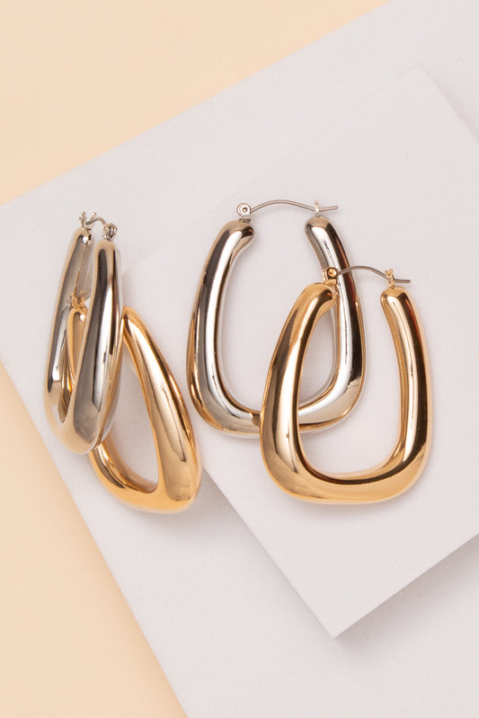 Claire Oval Hoop Earrings