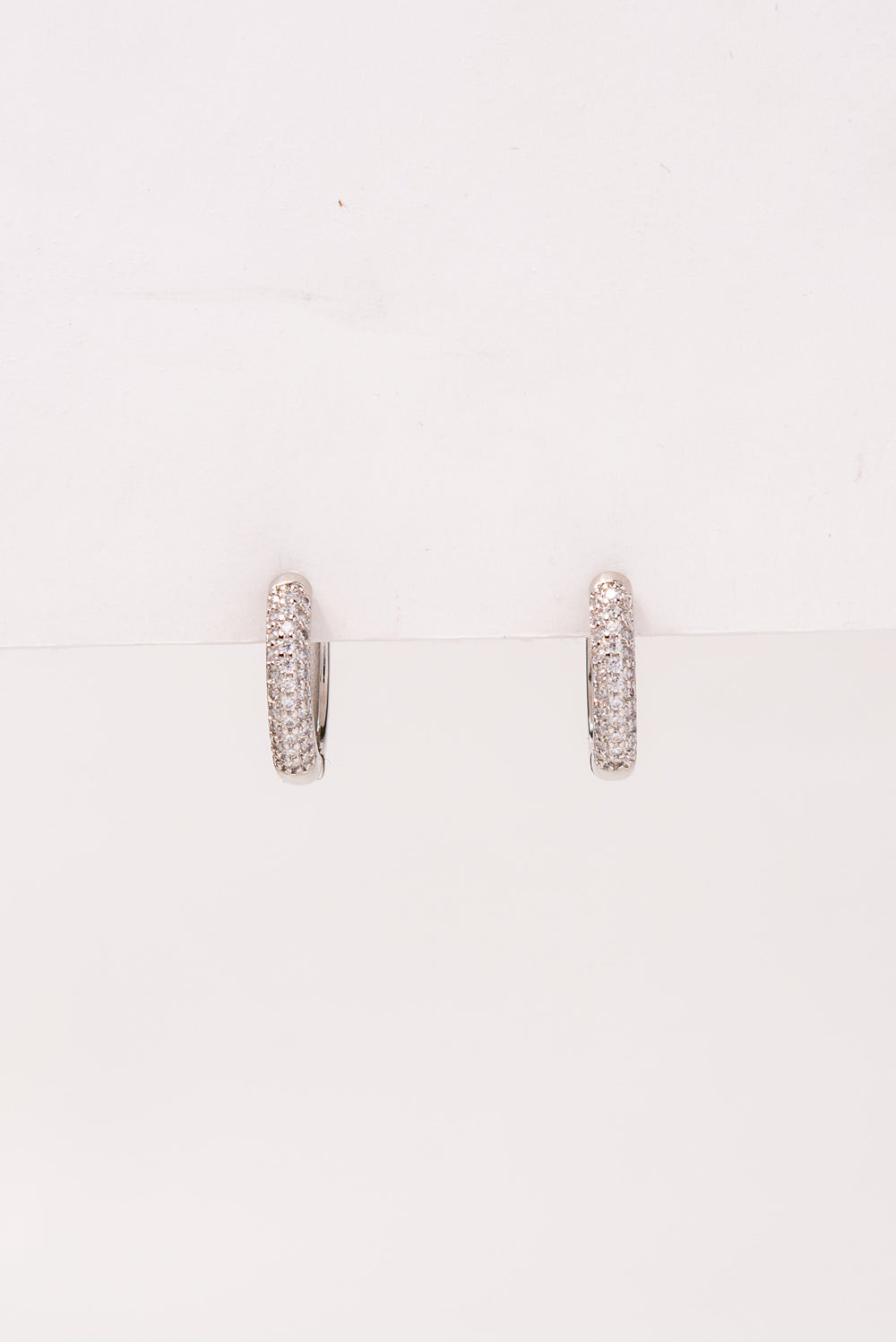 Kailani CZ Diamond Huggie Hoops | Silver
