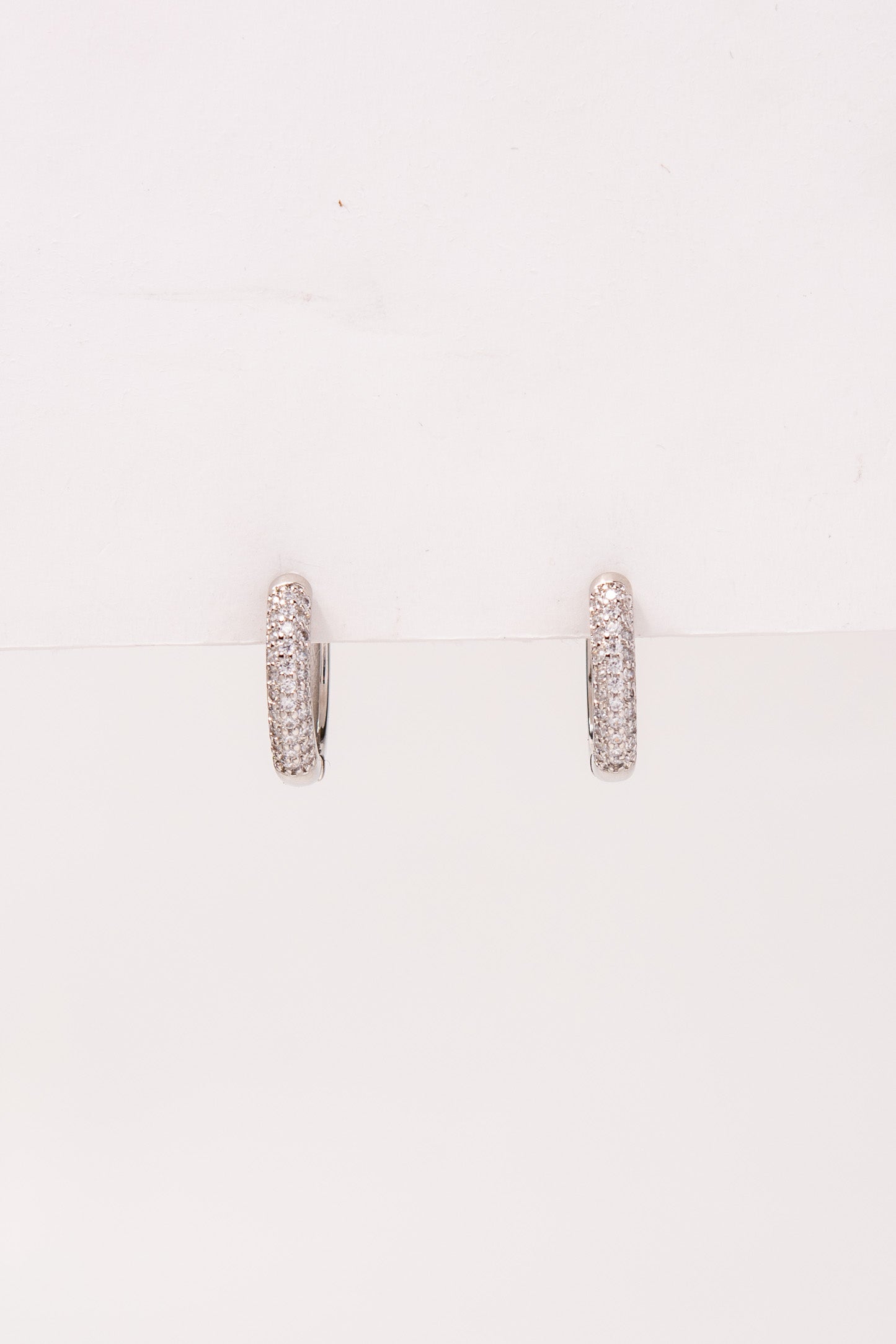 Kailani CZ Diamond Huggie Hoops | Silver