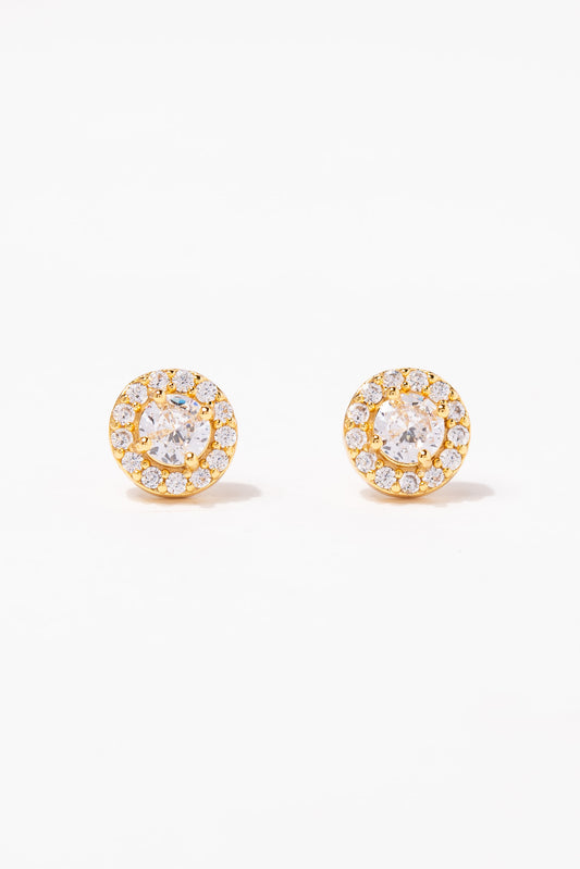 Julia CZ Stud Earrings | Gold