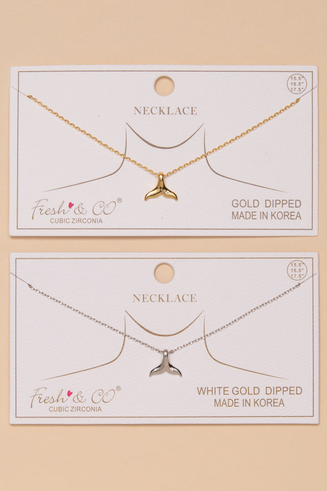 Margaret Whale Tail Pendant Necklace