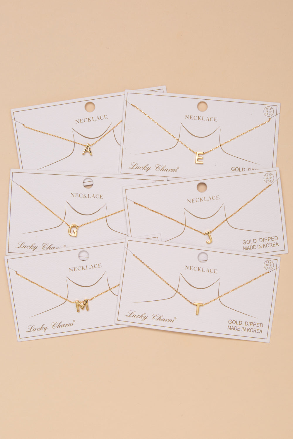Phoebe Gold Dipped Initial Letter Pendant Necklace