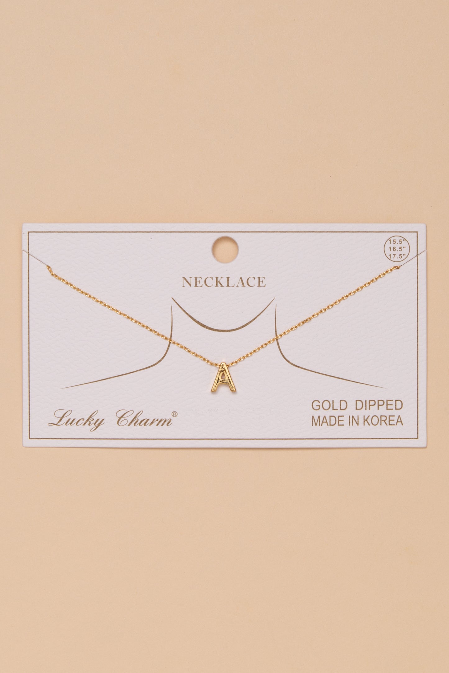 Phoebe Gold Dipped Initial Letter Pendant Necklace | A
