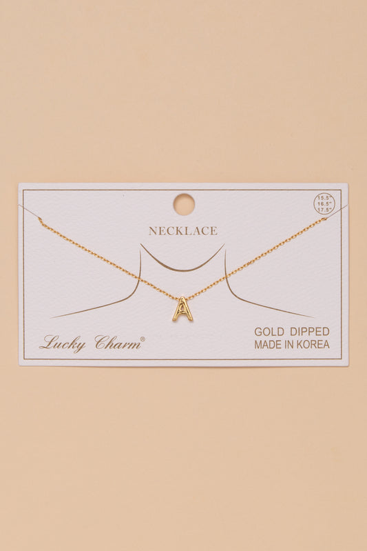 Phoebe Gold Dipped Initial Letter Pendant Necklace | A