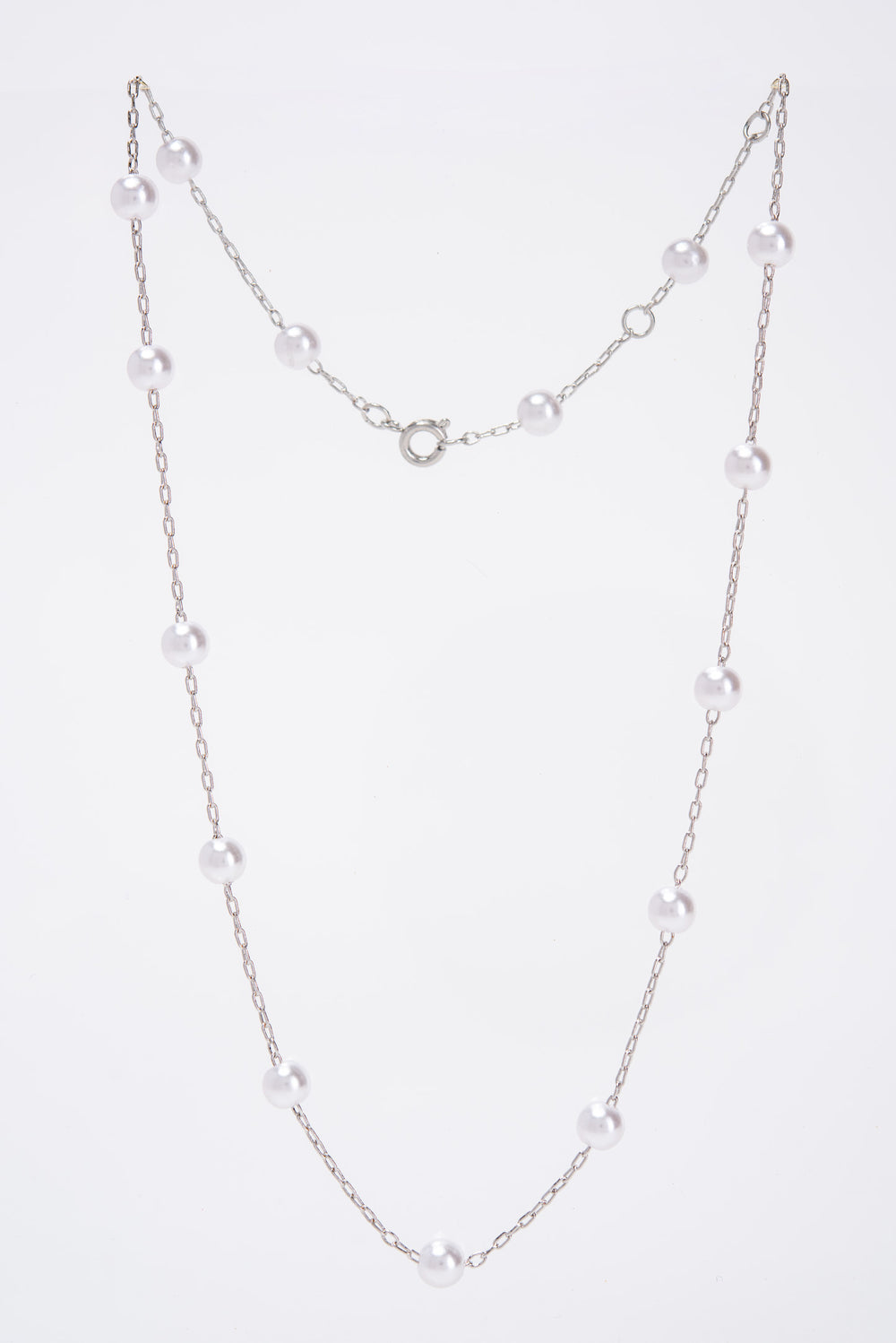 Jenna Bubble Pearl Necklace | Silver