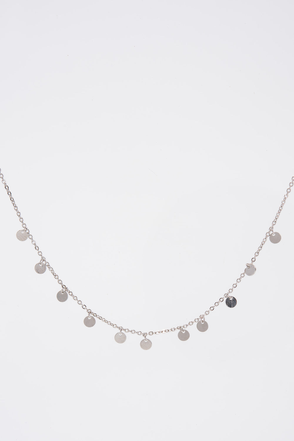 Lilly Disc Station Necklace | Silver