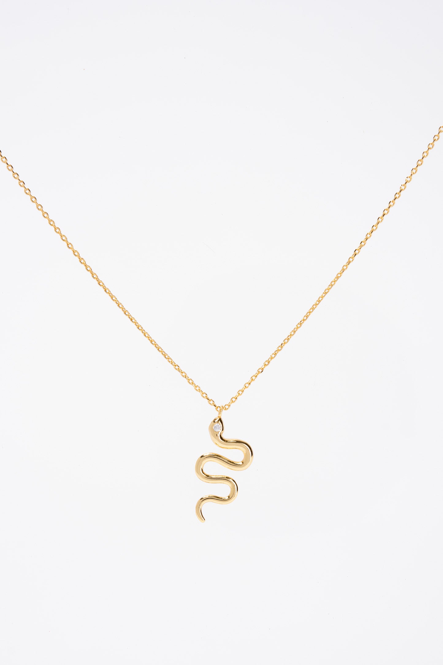 Crystal CZ Snake Pendant Necklace