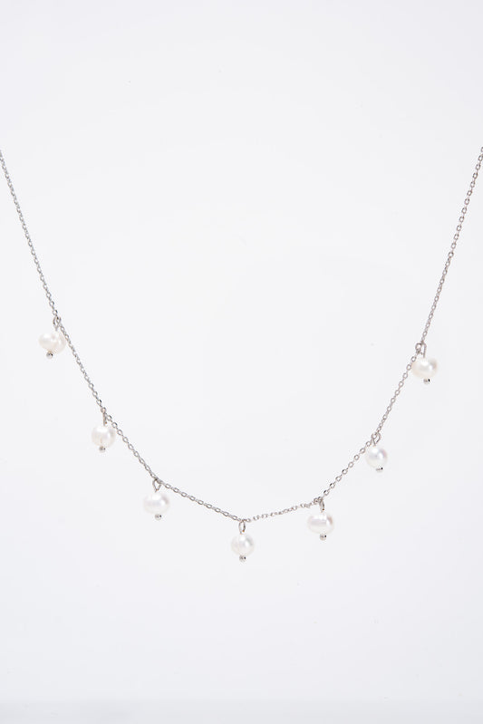 Abigail Pearl Station Chain Necklace