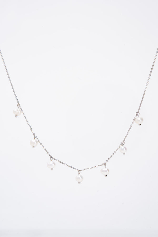 Abigail Pearl Station Chain Necklace