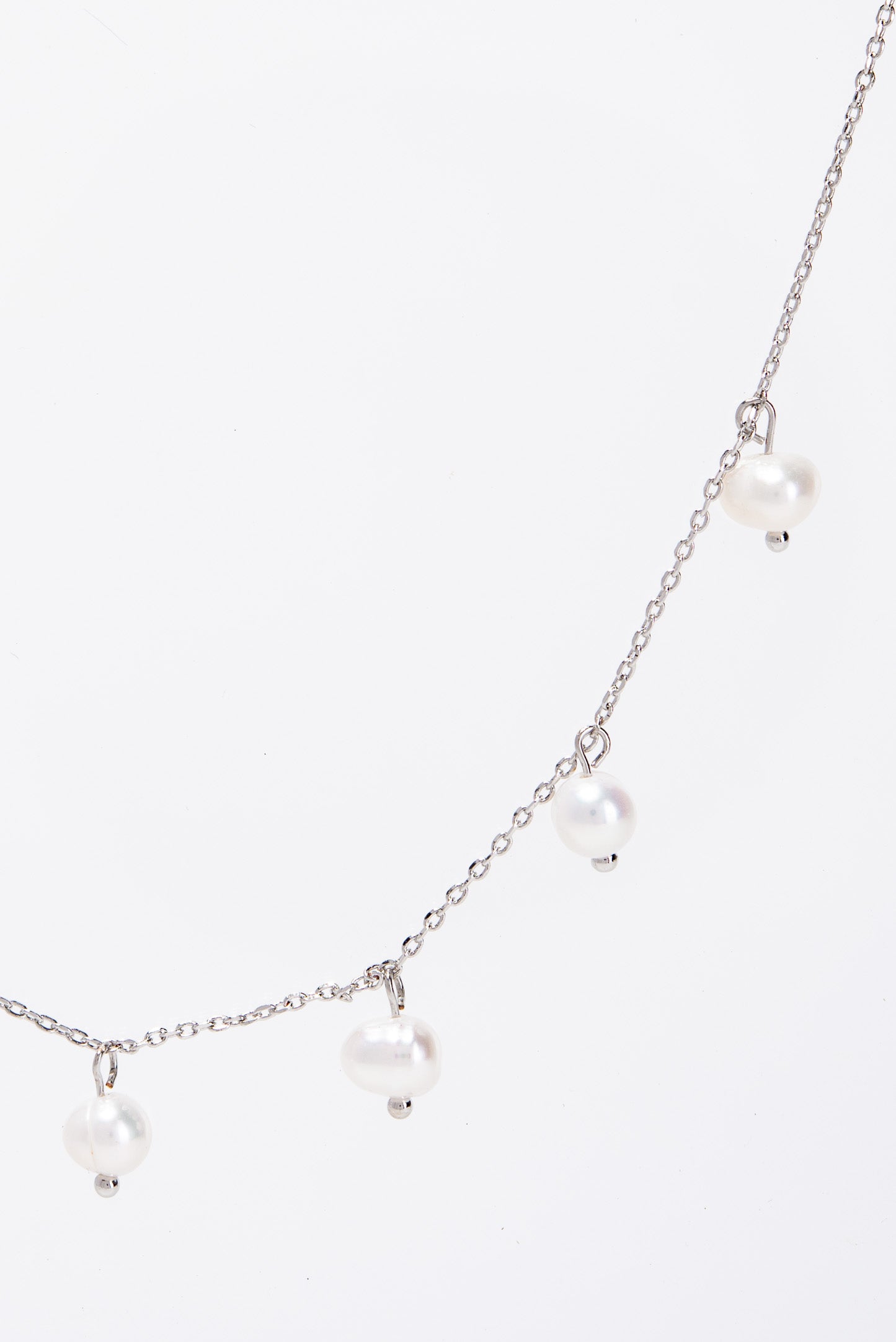 Abigail Pearl Station Chain Necklace