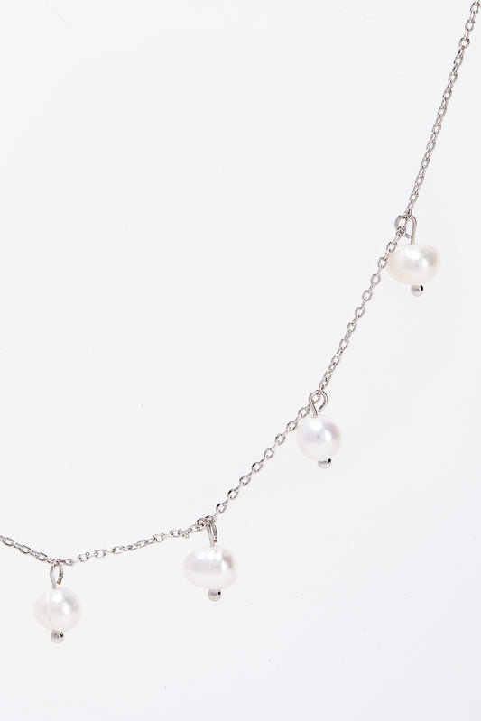Abigail Pearl Station Chain Necklace