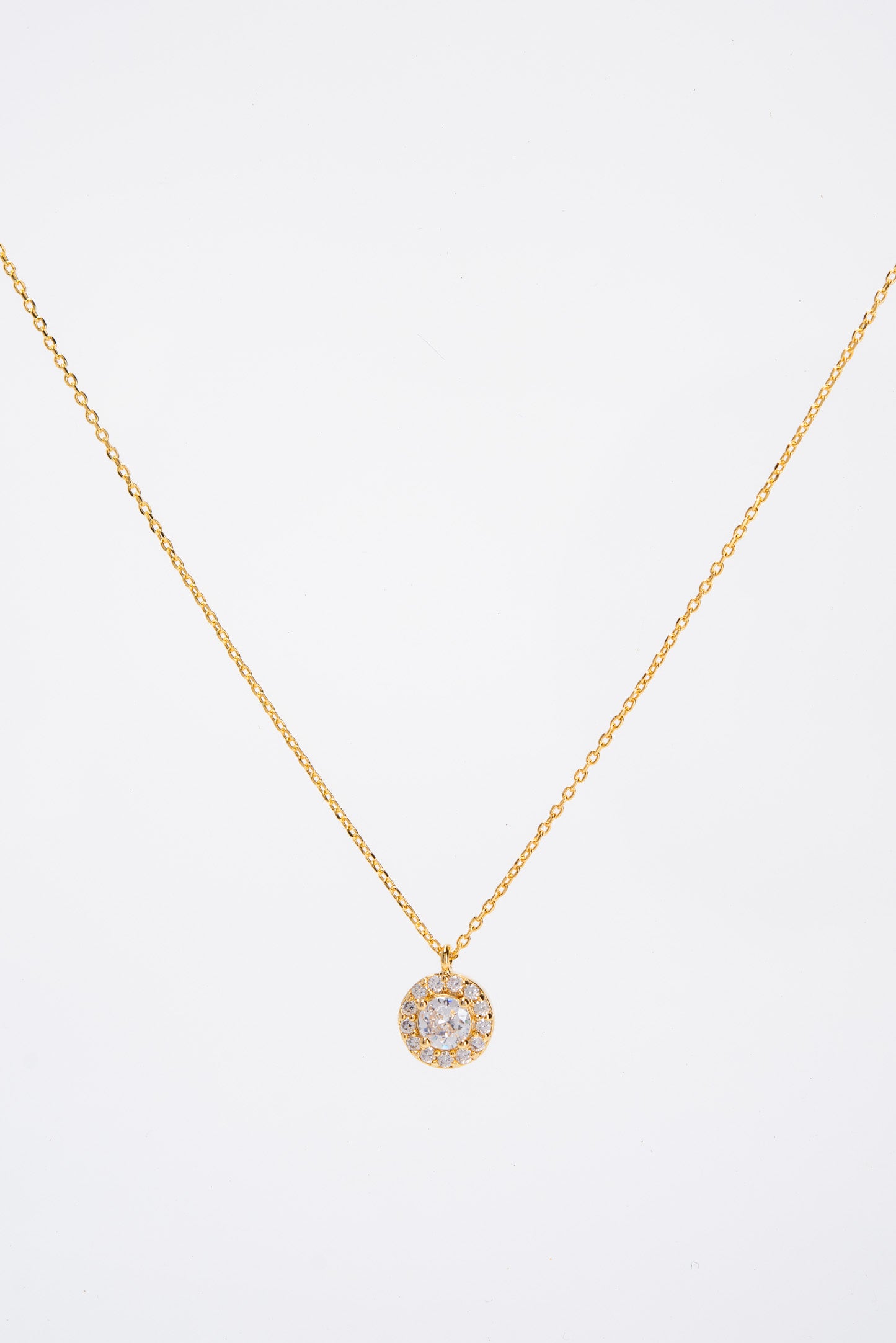 Jenna CZ Solitaire Bezzle Necklace