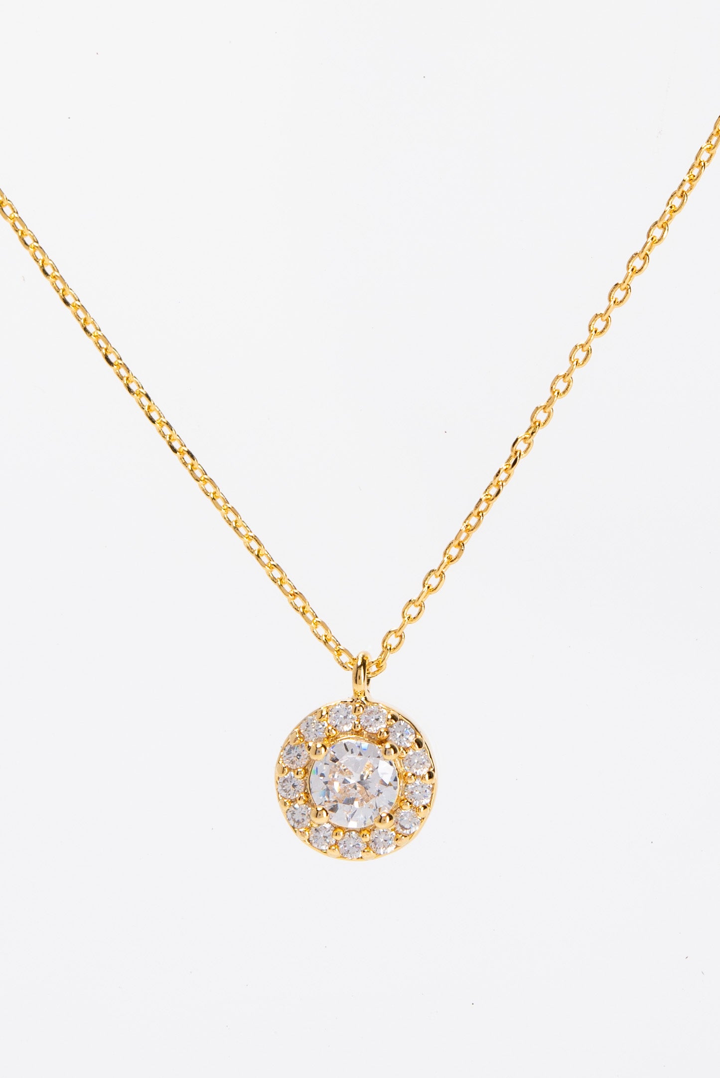 Jenna CZ Solitaire Bezzle Necklace