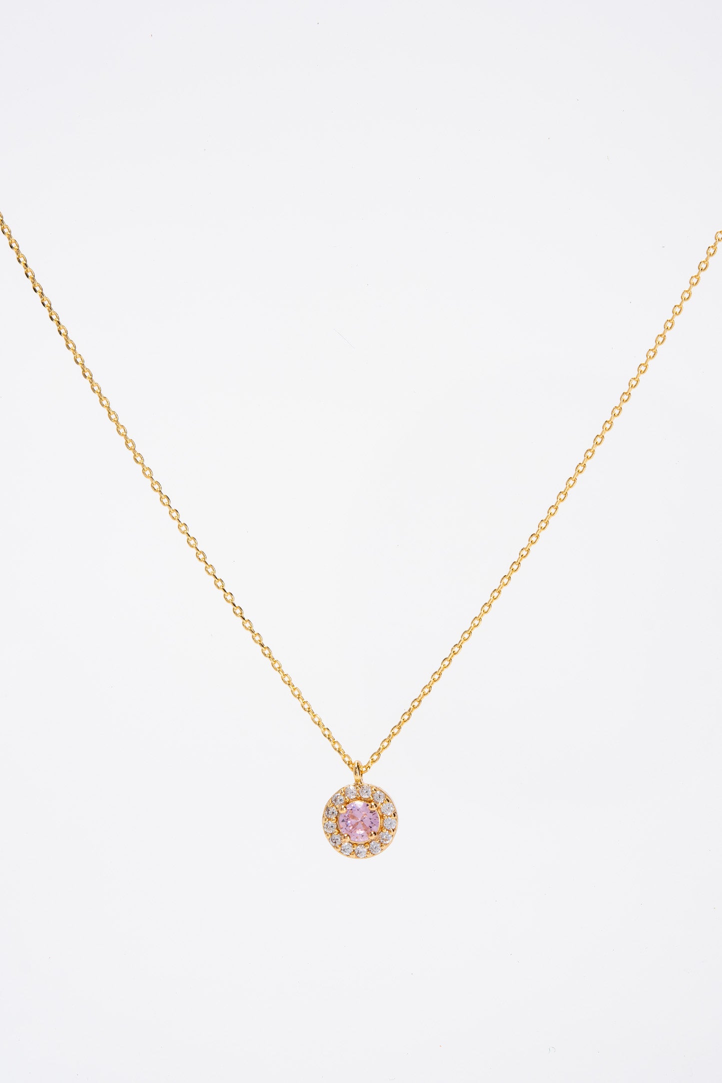Jenna CZ Solitaire Bezzle Necklace