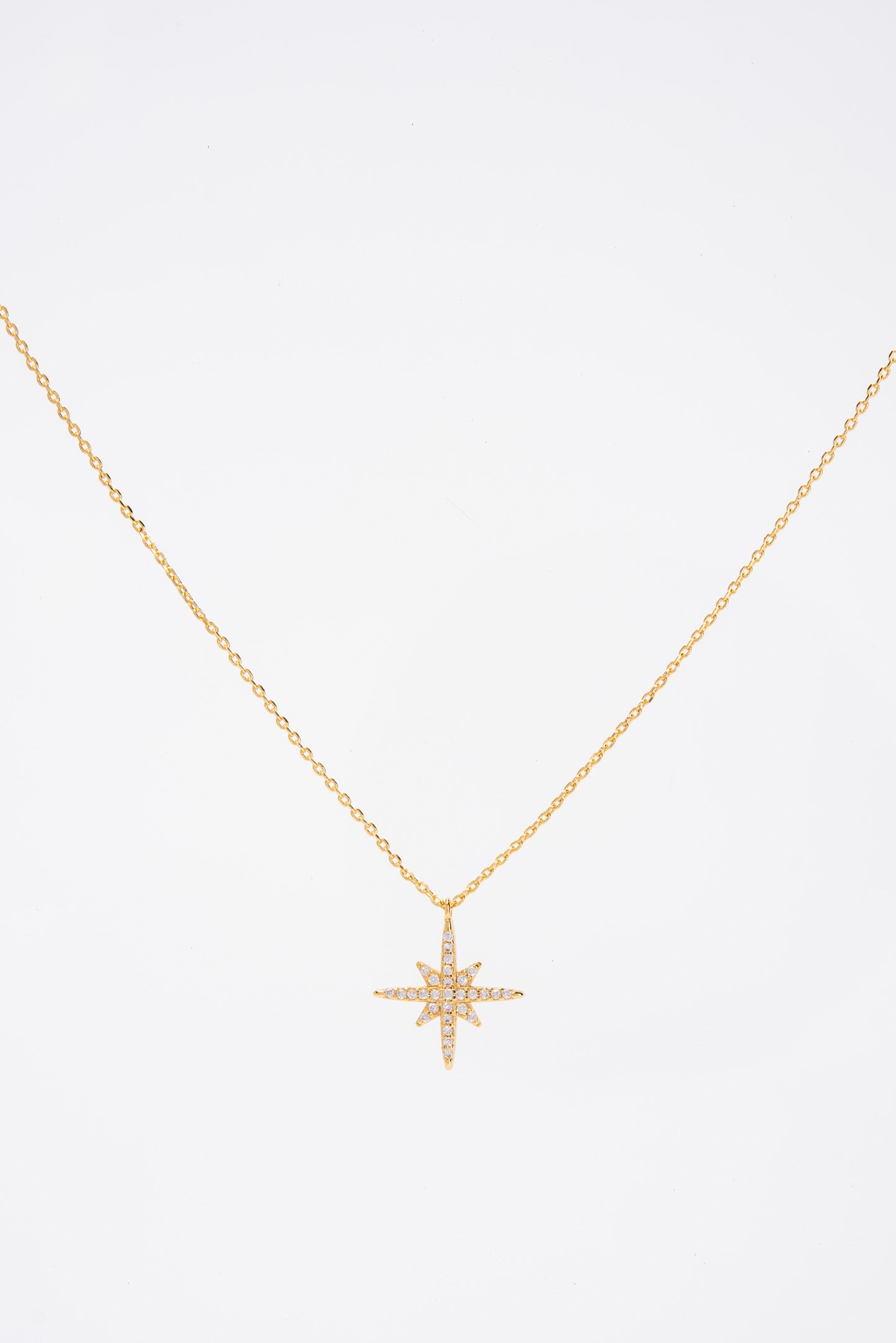 Isla Plated CZ Star Pendant Necklace