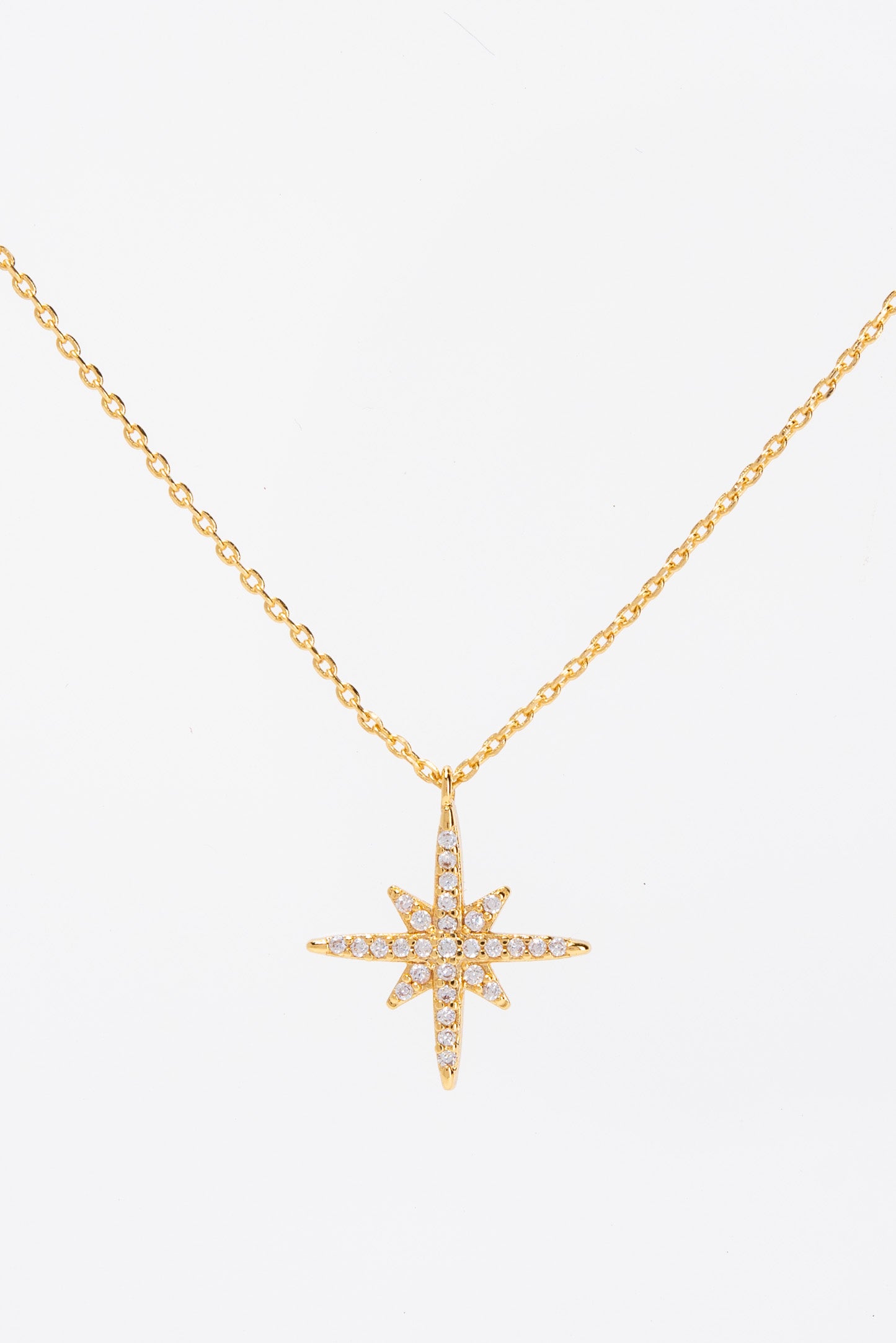 Isla Plated CZ Star Pendant Necklace