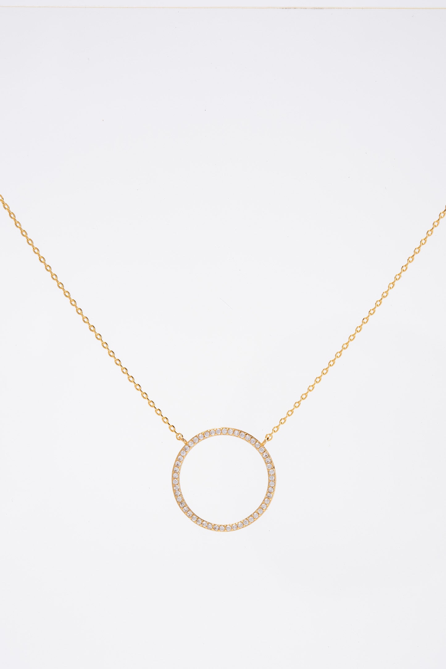 Quinn CZ Open Circle Necklace
