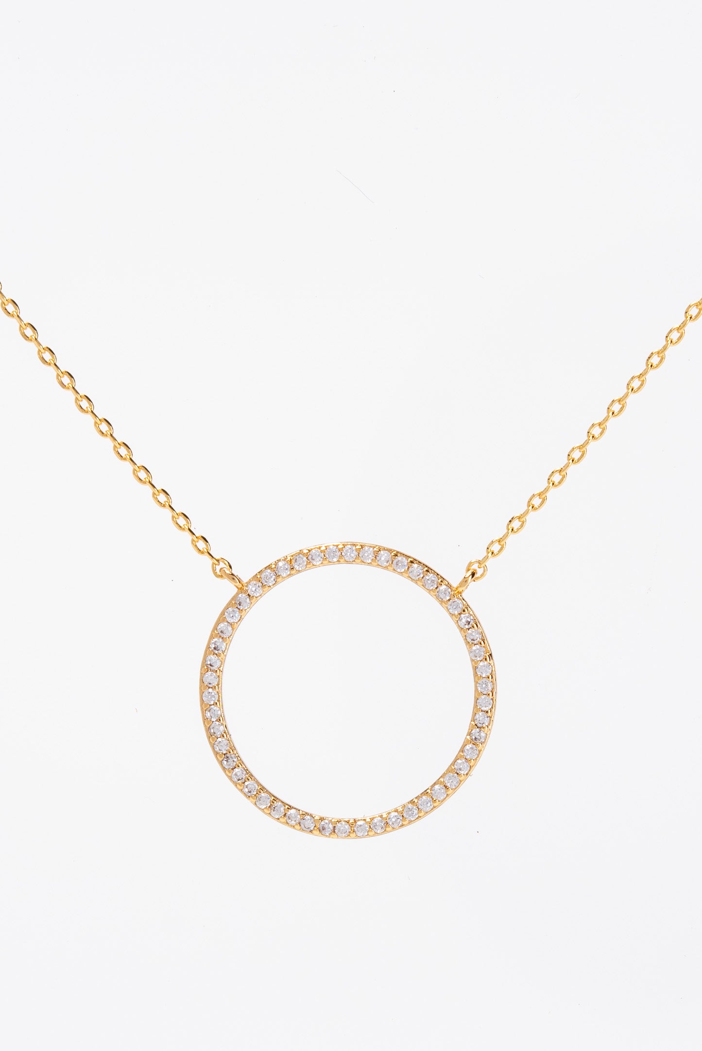 Quinn CZ Open Circle Necklace