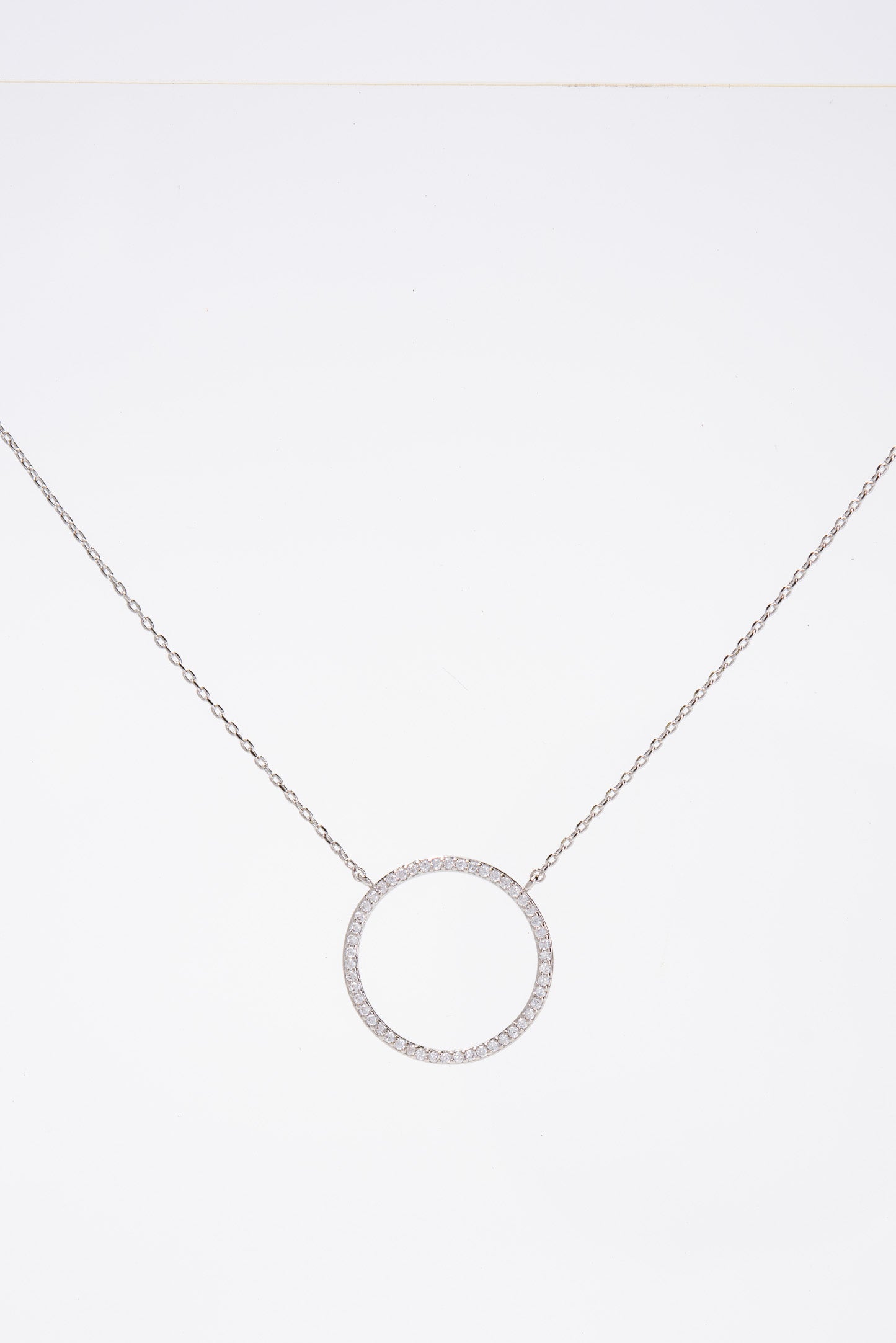Quinn CZ Open Circle Necklace