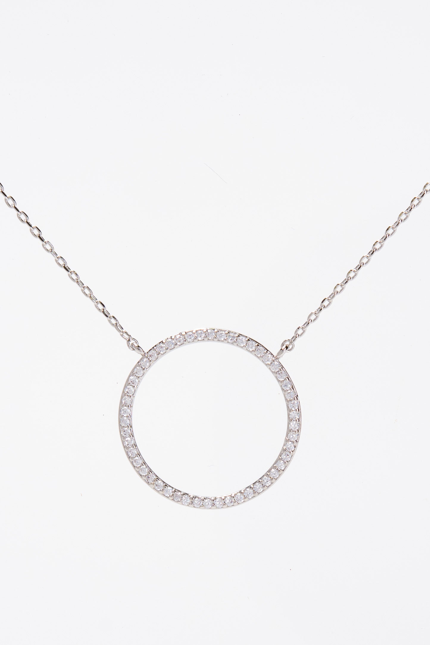 Quinn CZ Open Circle Necklace