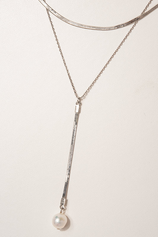 Neydin Fresh Water Pearl Necklace | Silver