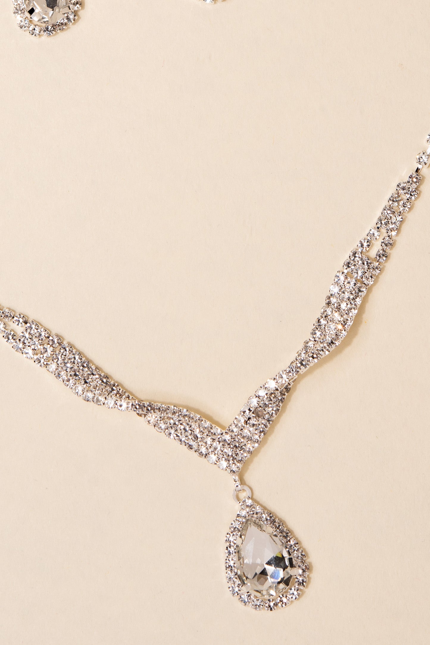Emily Twisted Teardrop Pendant Necklace & Earrings Set