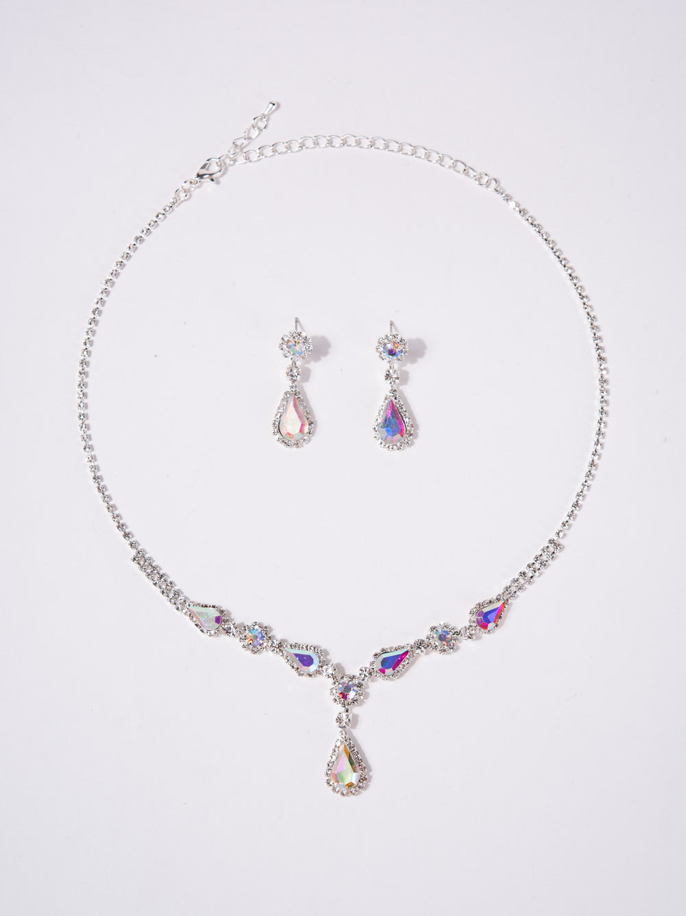 Regan Rhinestone Marquise Drop Bridal Set