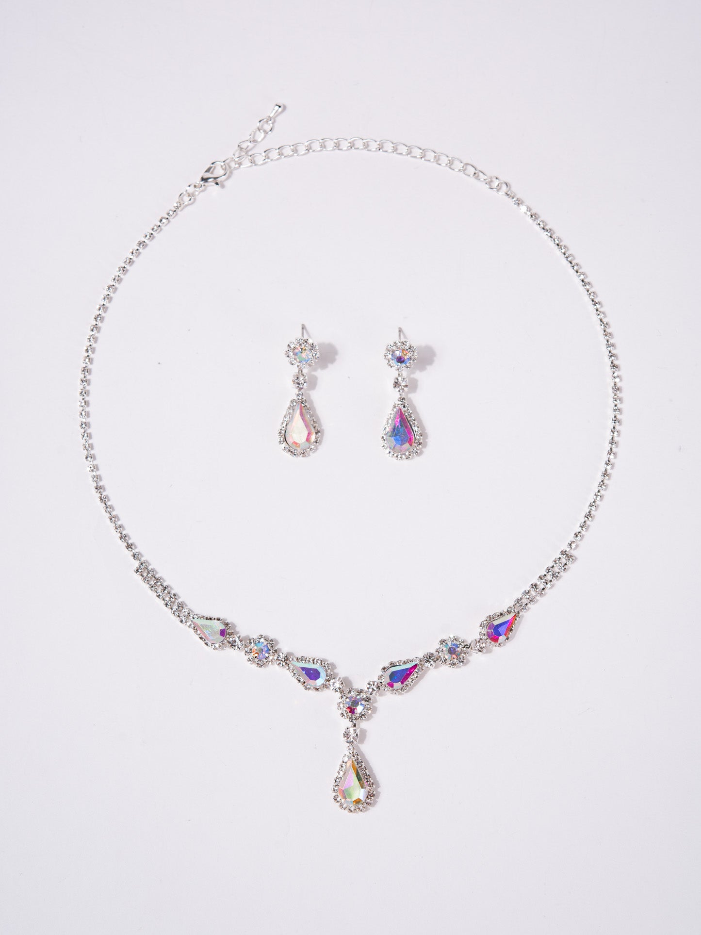 Regan Rhinestone Marquise Drop Bridal Set