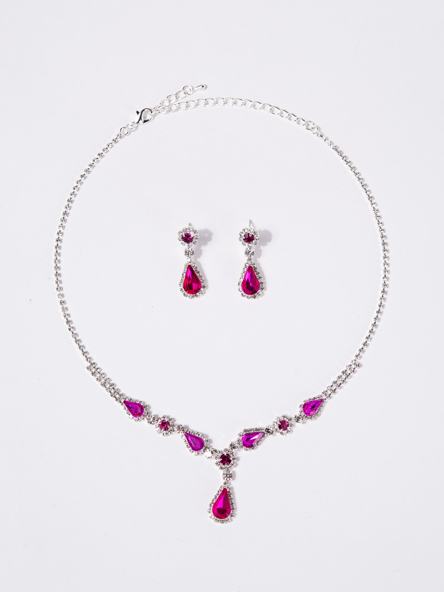 Regan Rhinestone Marquise Drop Bridal Set
