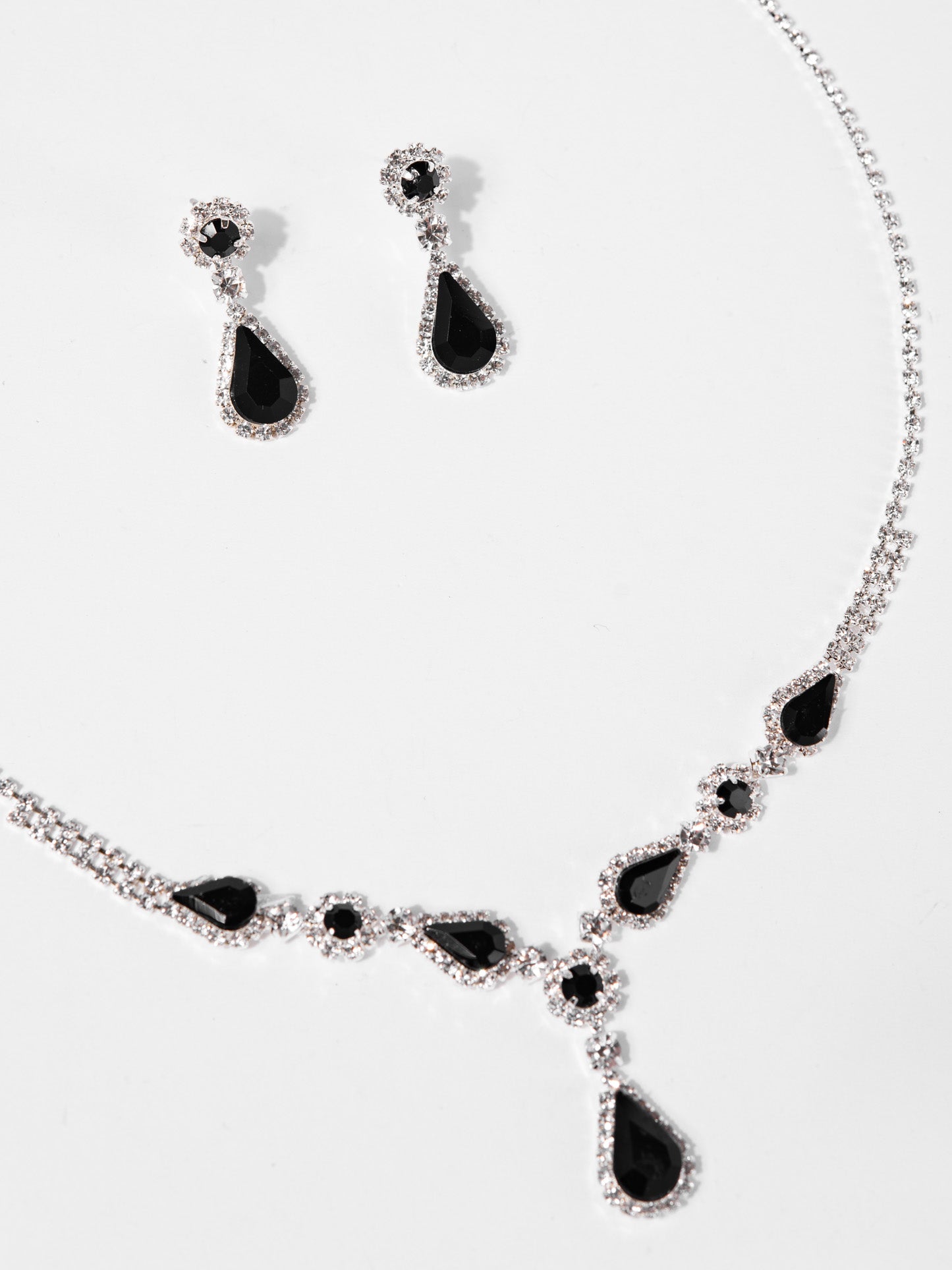 Regan Rhinestone Marquise Drop Bridal Set