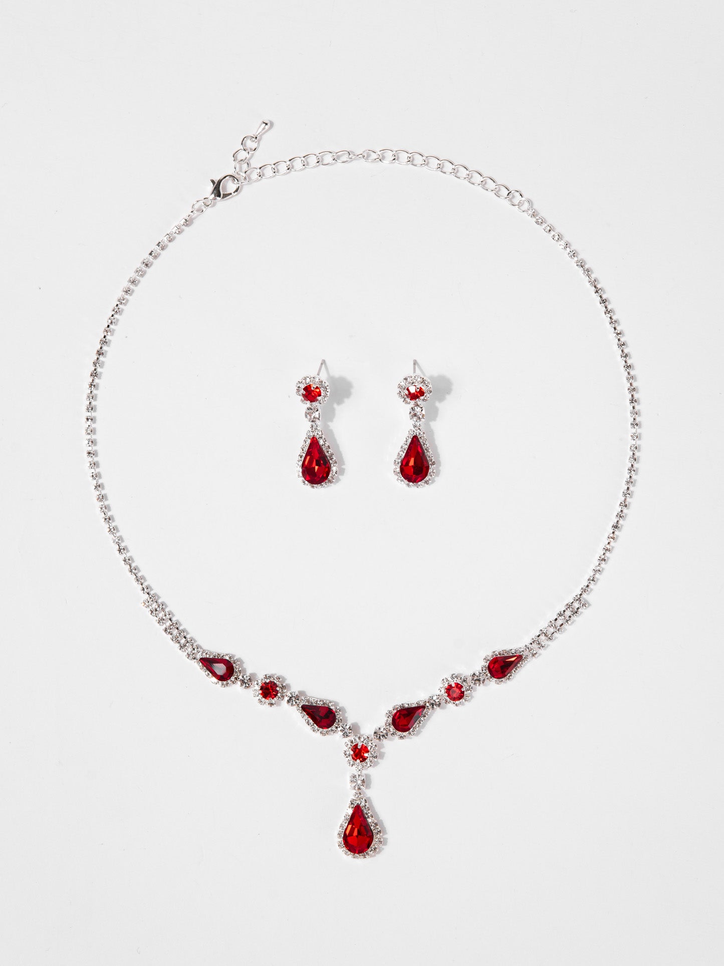Regan Rhinestone Marquise Drop Bridal Set