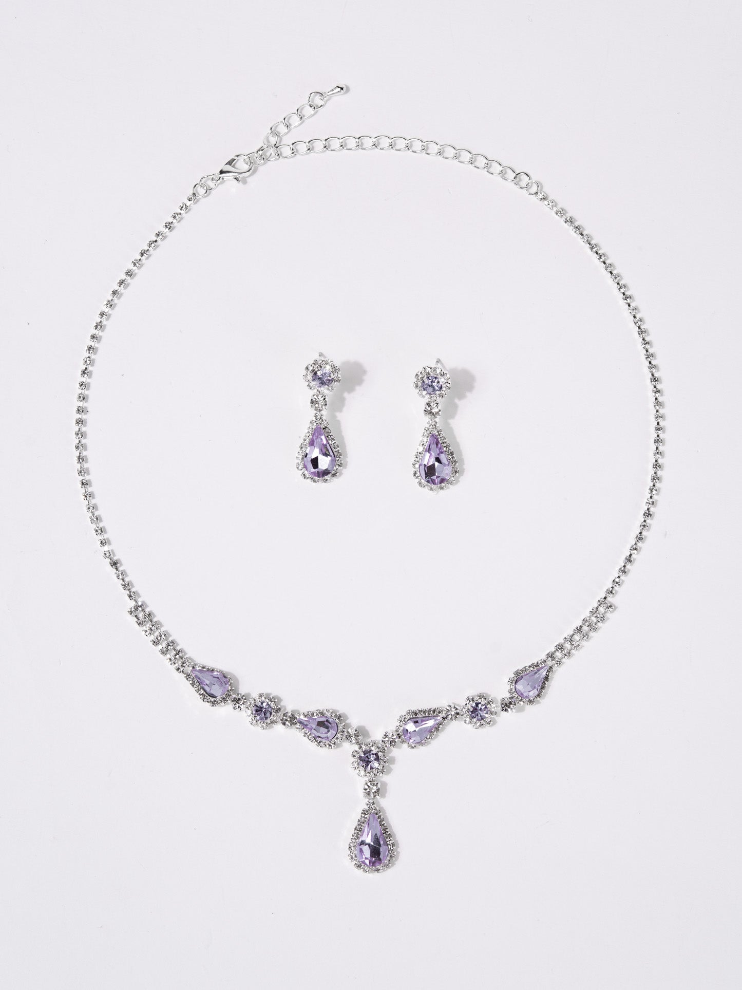 Regan Rhinestone Marquise Drop Bridal Set