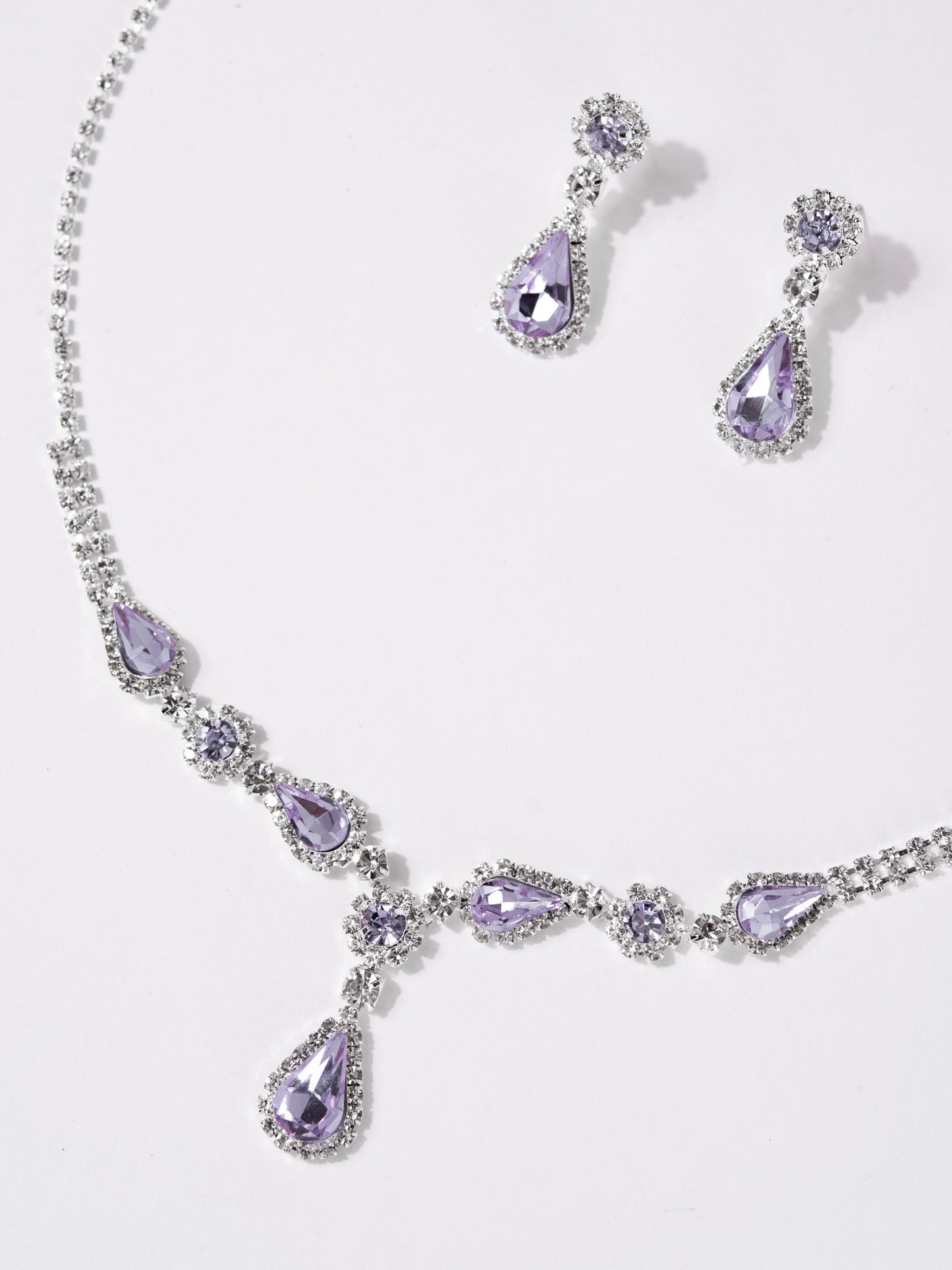 Regan Rhinestone Marquise Drop Bridal Set