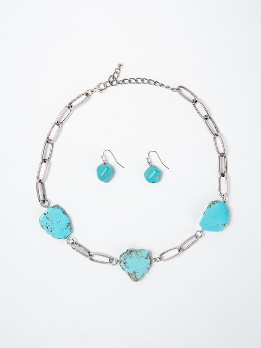 Joana Western Turquoise Slab Choker